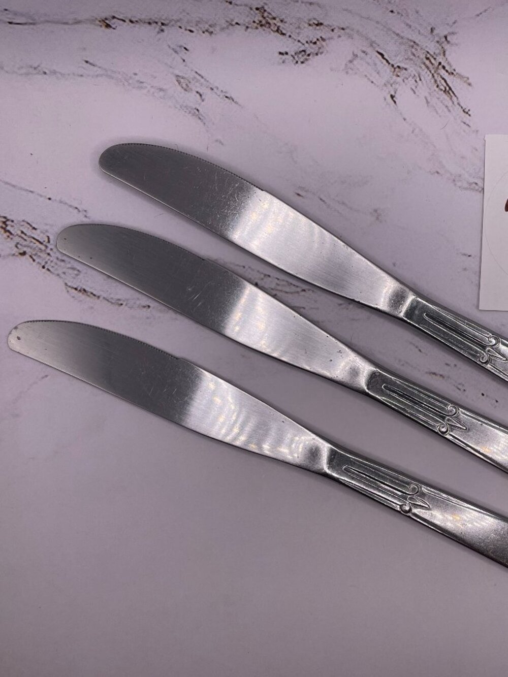 Oneida Accent Stainless Steel Dinner Knives Set of 3 Replacement Cutlery